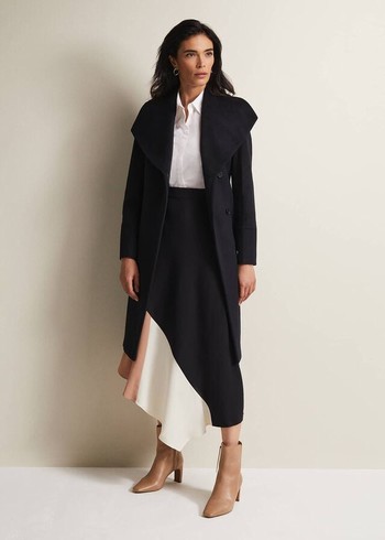 Phase Eight Nicci Wool Smart Coats Navy USA | 9514720-HN